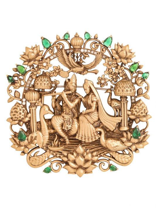 Divine Harmony Radha-Krishna Brooch