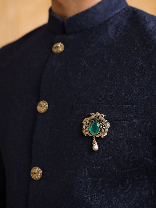 The Royal Peacock Harmony Brooch