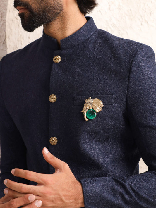 Emerald Gajraj Brooch