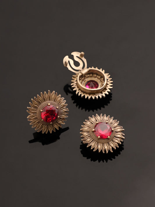 The Bloomed Sunflower Button Cover