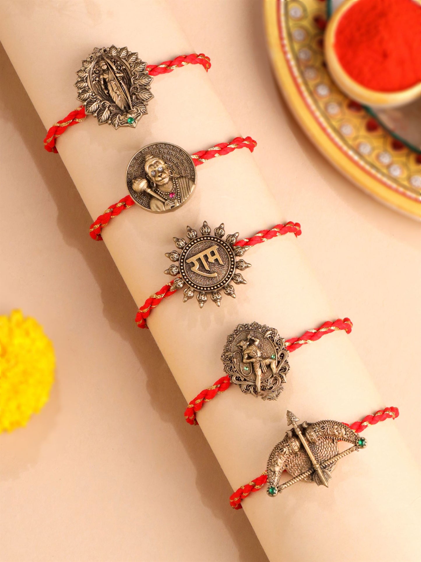 Shri Ram Blessings Multipurpose Rakhi Button Cover