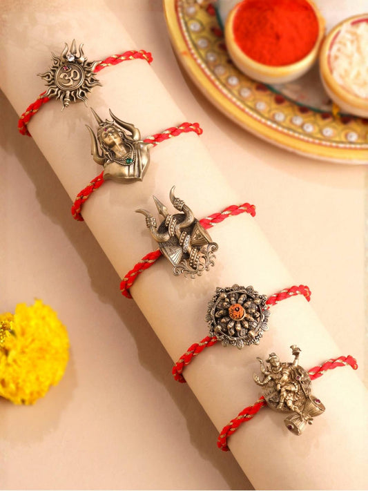 Cosmic Shiva Convertible Rakhi Button Cover – Pack of 5