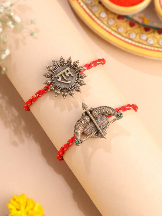 Ram Dhanush Convertible Rakhi Button Cover – Pack of 2