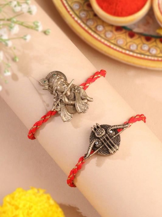 Krishna Shyam Convertible Rakhi Button Cover – Pack of 2