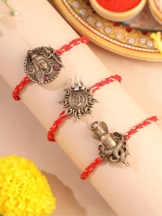 Mahadev Convertible Rakhi Button Cover – Pack of 3