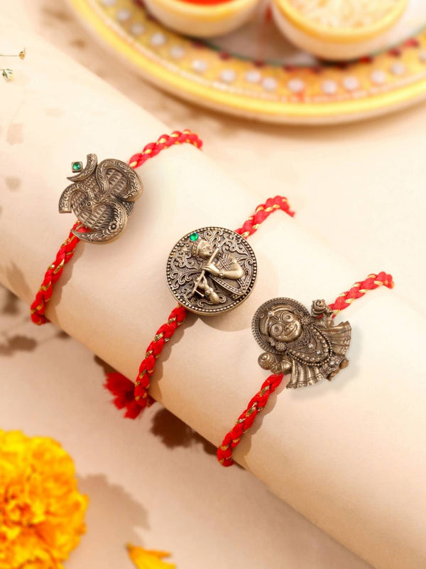 Jagannath Omkar Convertible Rakhi Button Cover – Pack of 3