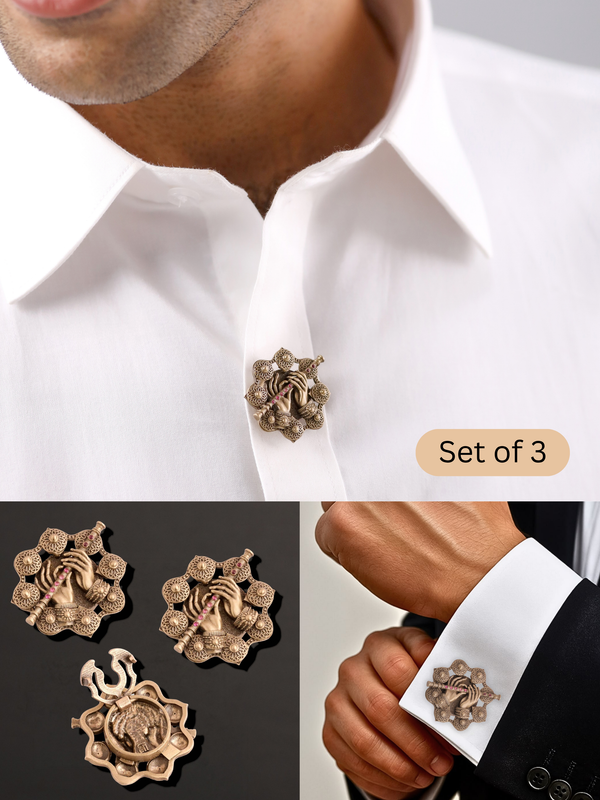 Krishna Flute Button Cover