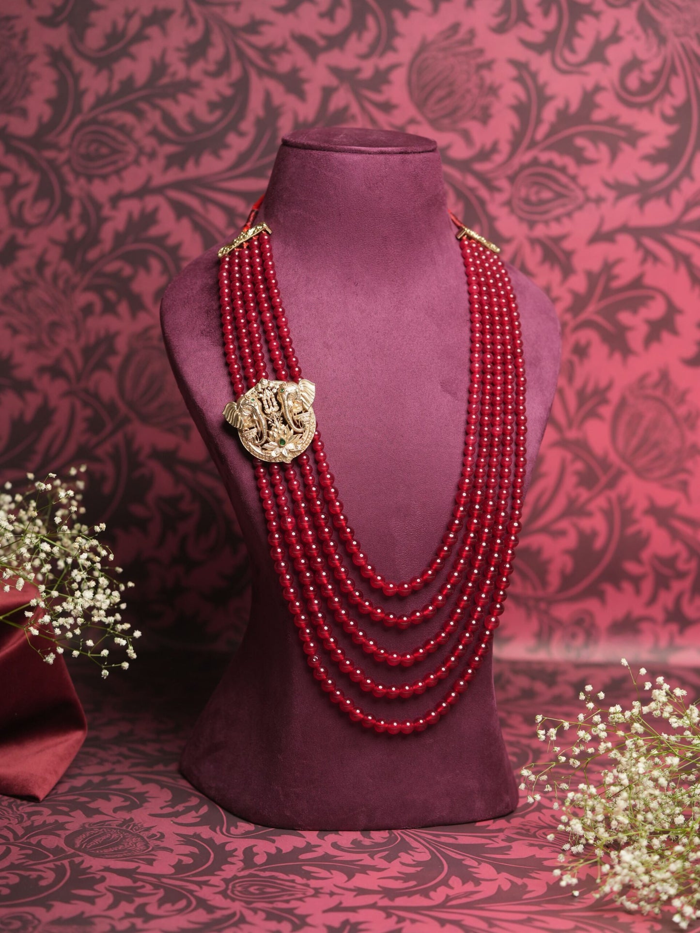 The Gajraj Ruby Mala