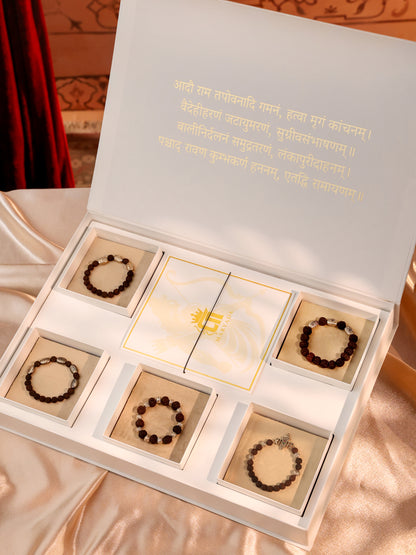 Premium Rudraksha Bracelet Gift Set of 5