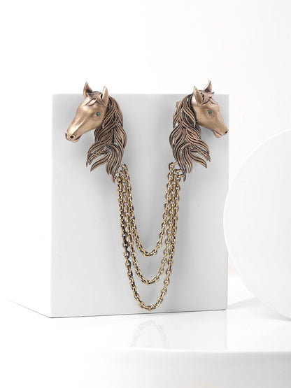 The Duo Horse Brooch