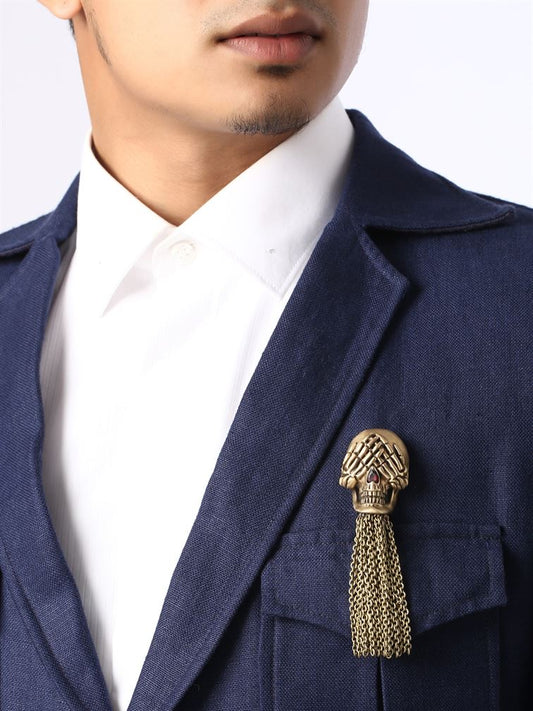 The Mizaru Inspired Skull Brooch