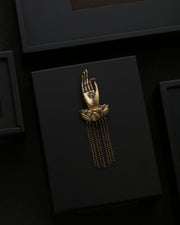 Royal Om Blessing Hand Chain Brooch