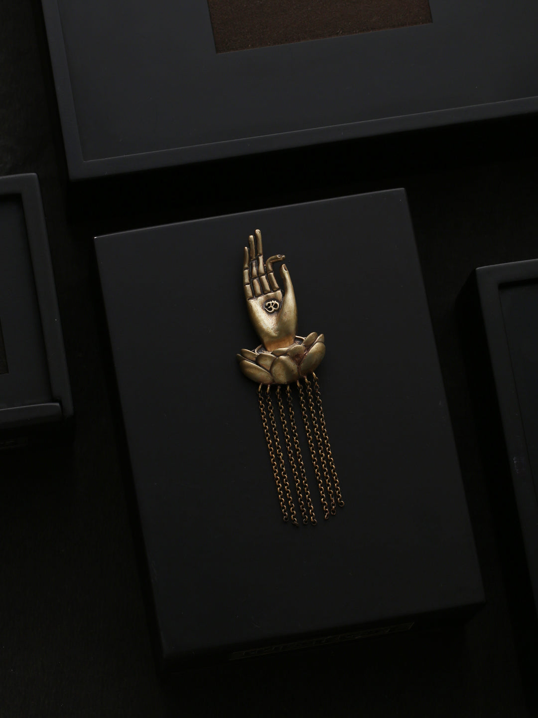 Royal Om Blessing Hand Chain Brooch