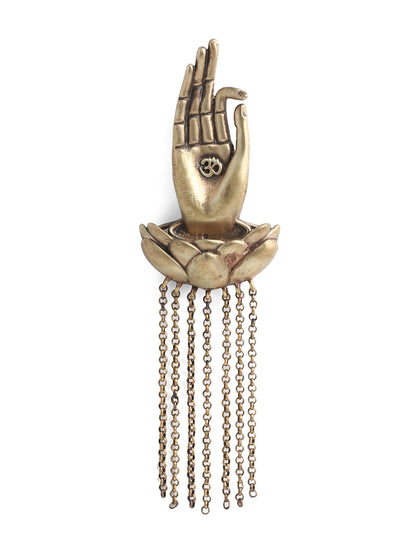 Royal Om Blessing Hand Chain Brooch