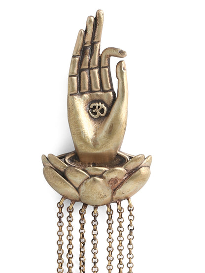 Royal Om Blessing Hand Chain Brooch