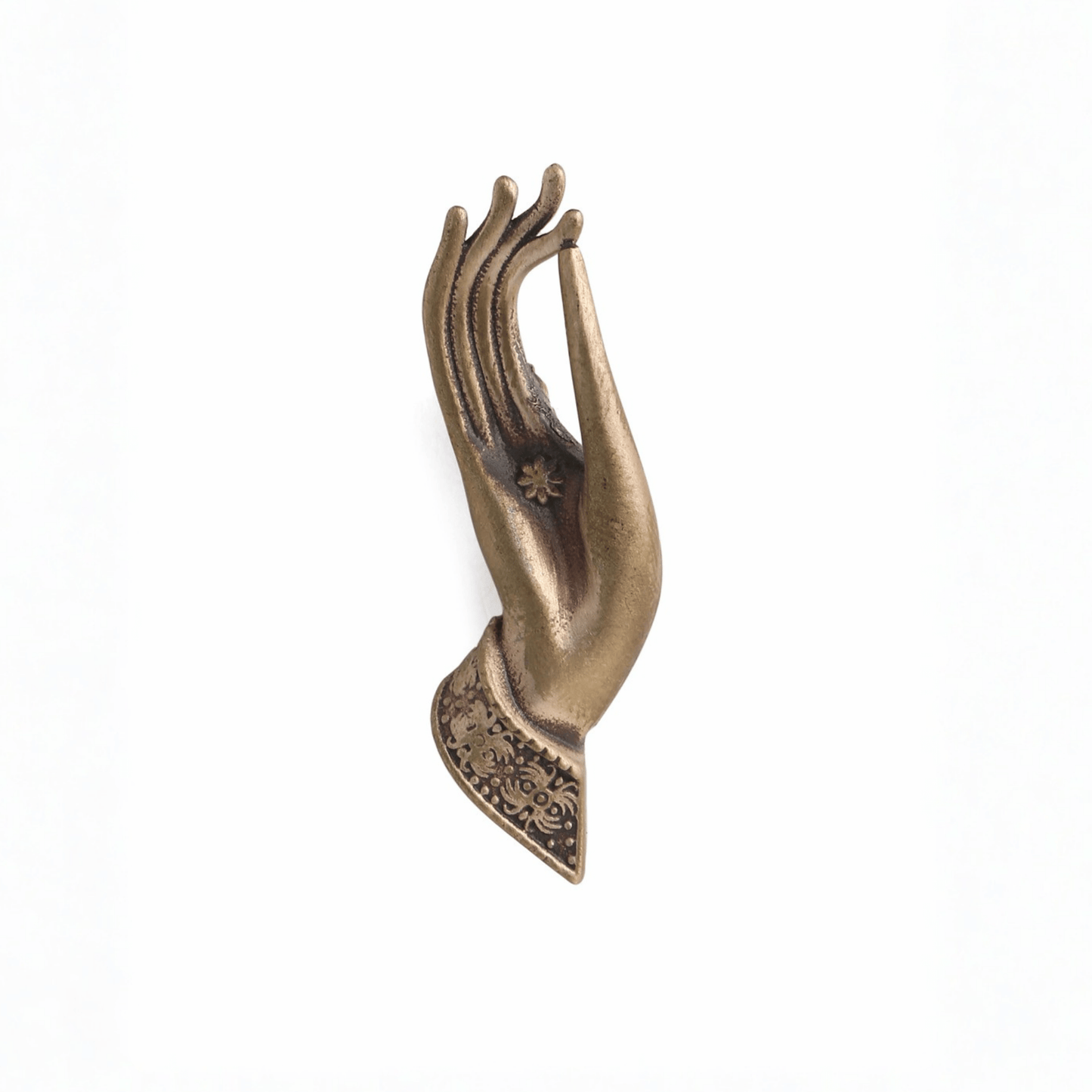 Blessing Hand Antique Gold Brooch for Men