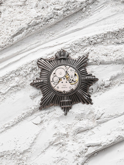 Crown compass  brooch