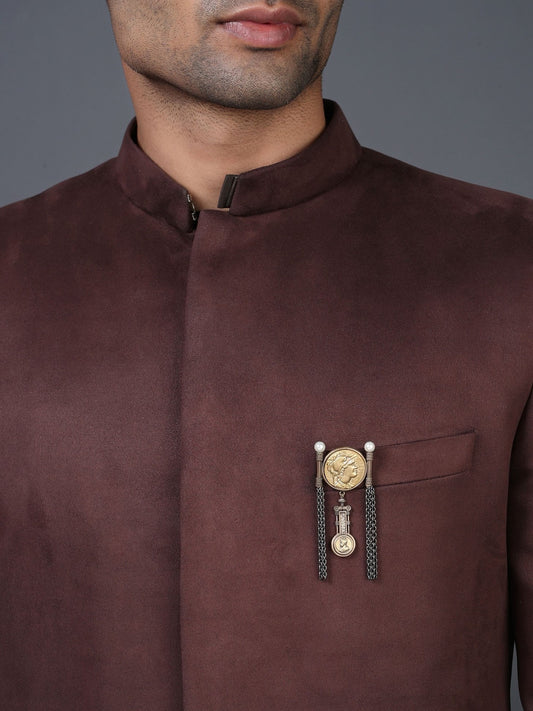 Denarius Coin Brooch