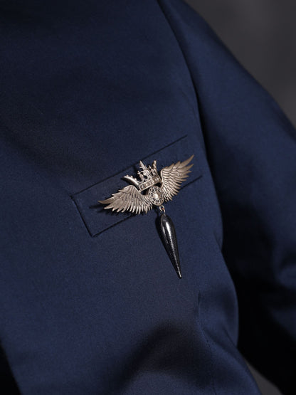 Crowned Phoenix Brooch