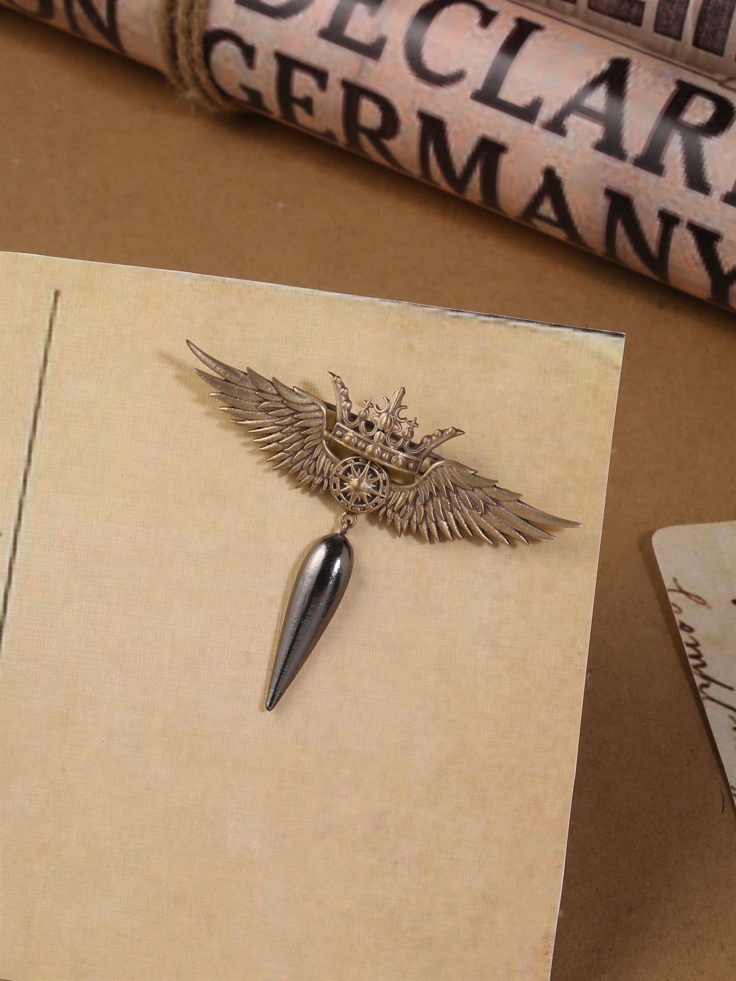 Crowned Phoenix Brooch
