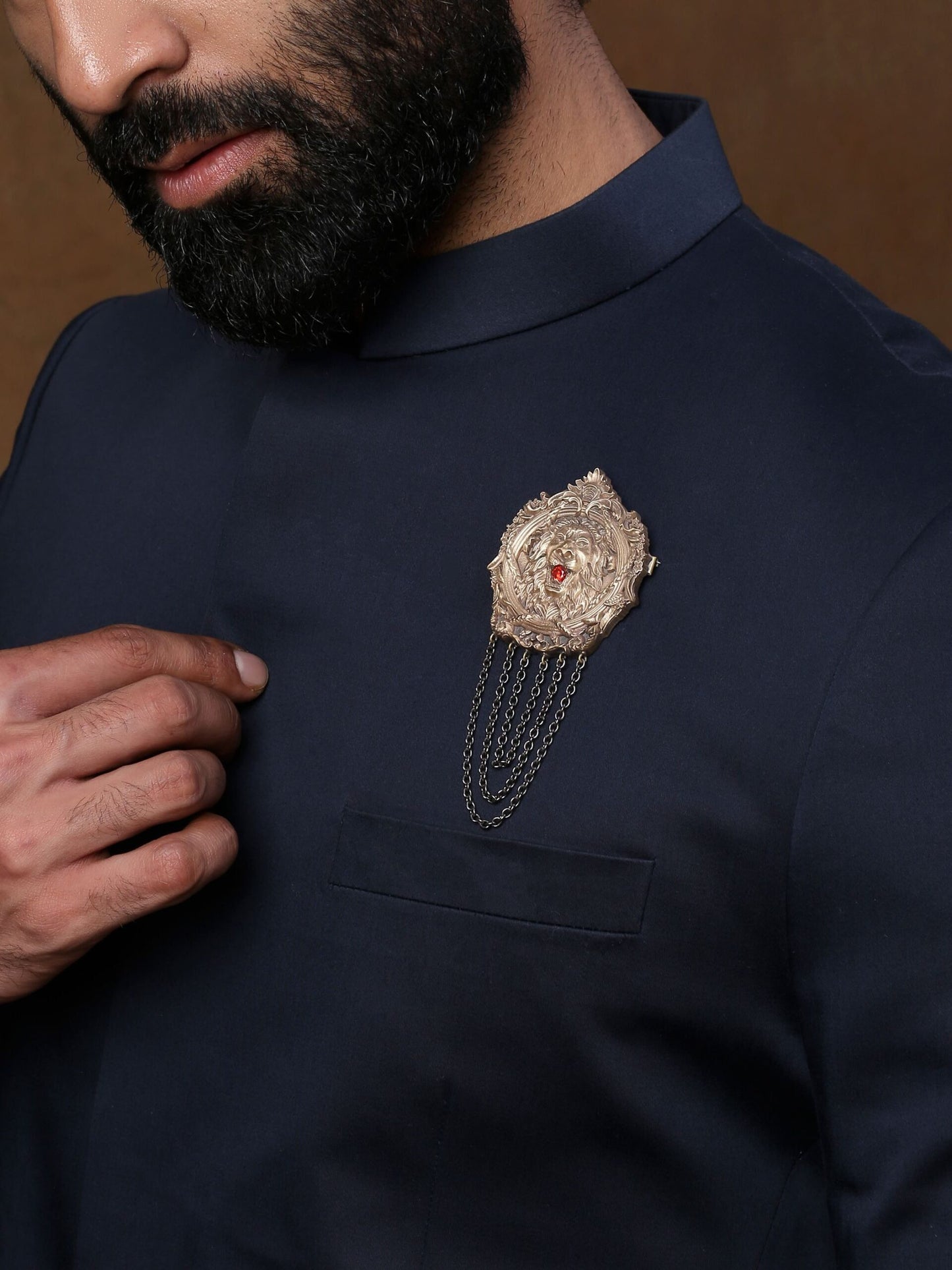 Royal Lion Emblem Brooch