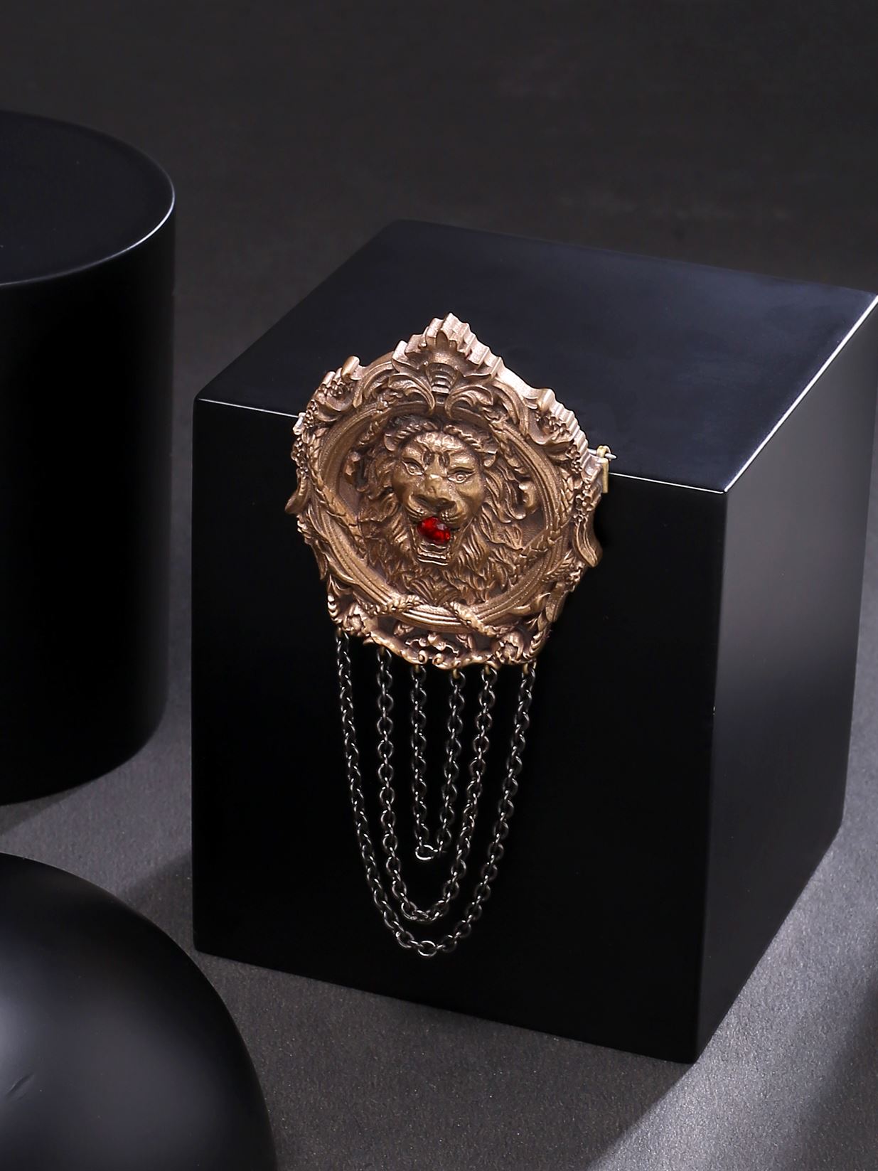 Royal Lion Emblem Brooch