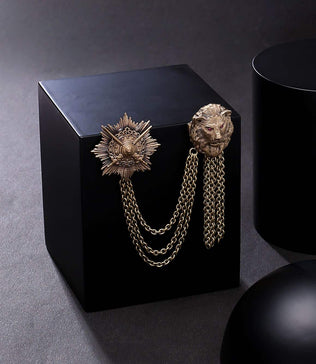 Fighter Lion Brooch