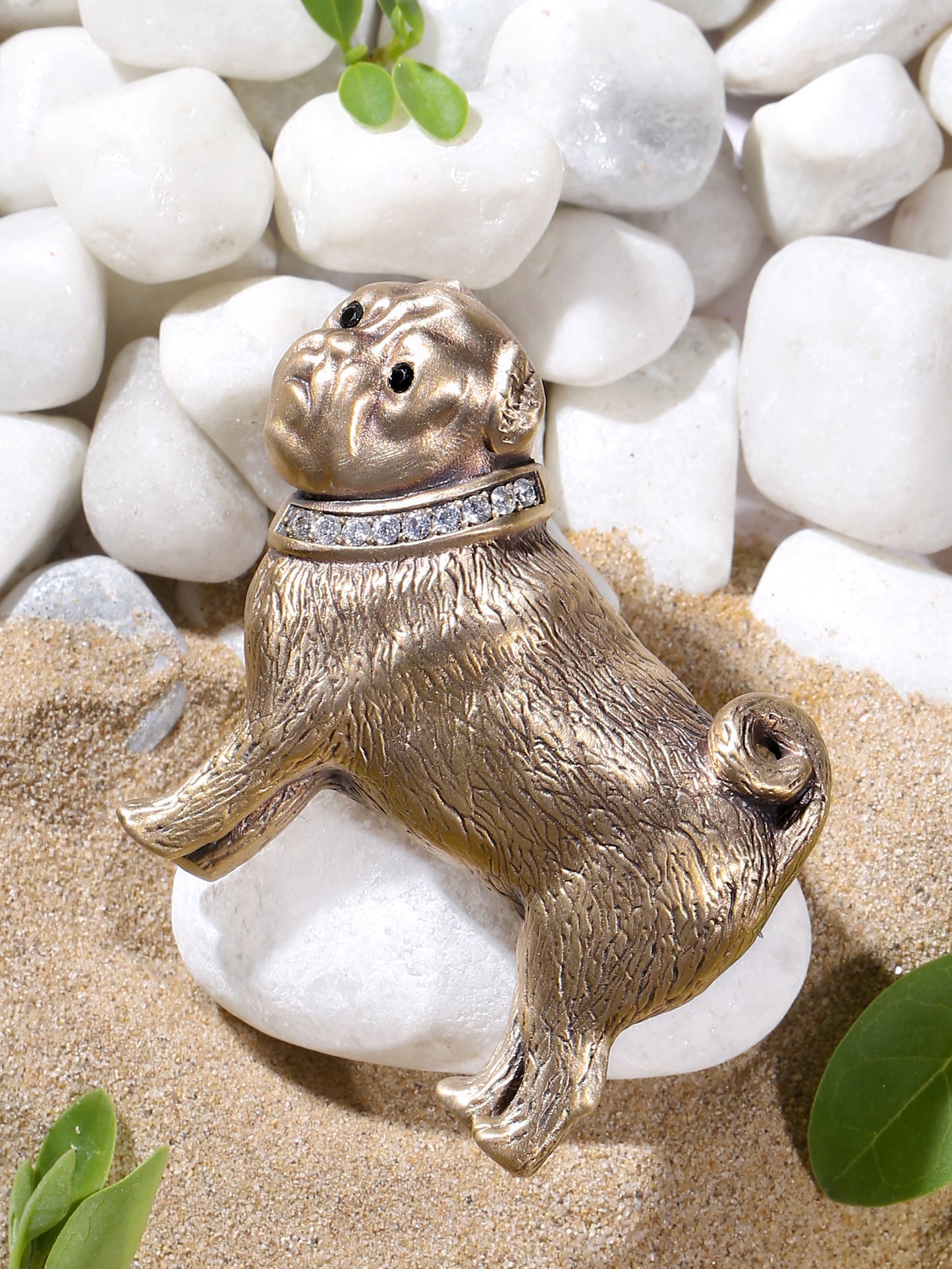 The Diamond Pug brooch