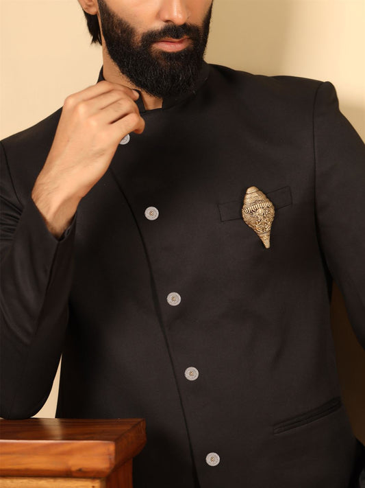 Embellished Shell Brooch