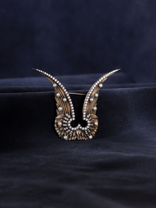 Studded Garuda Brooch