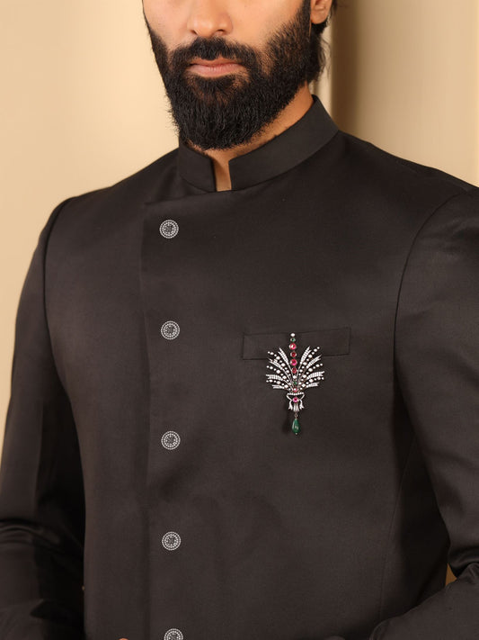 White Peacock Brooch