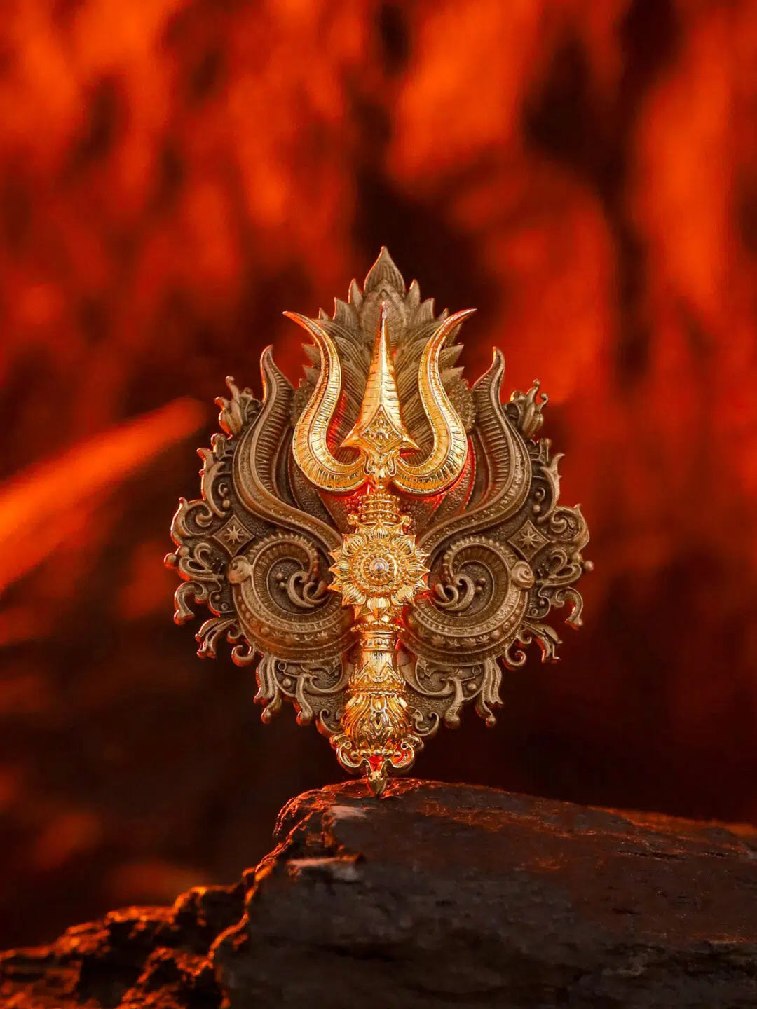 Shiva Trishul Brooch