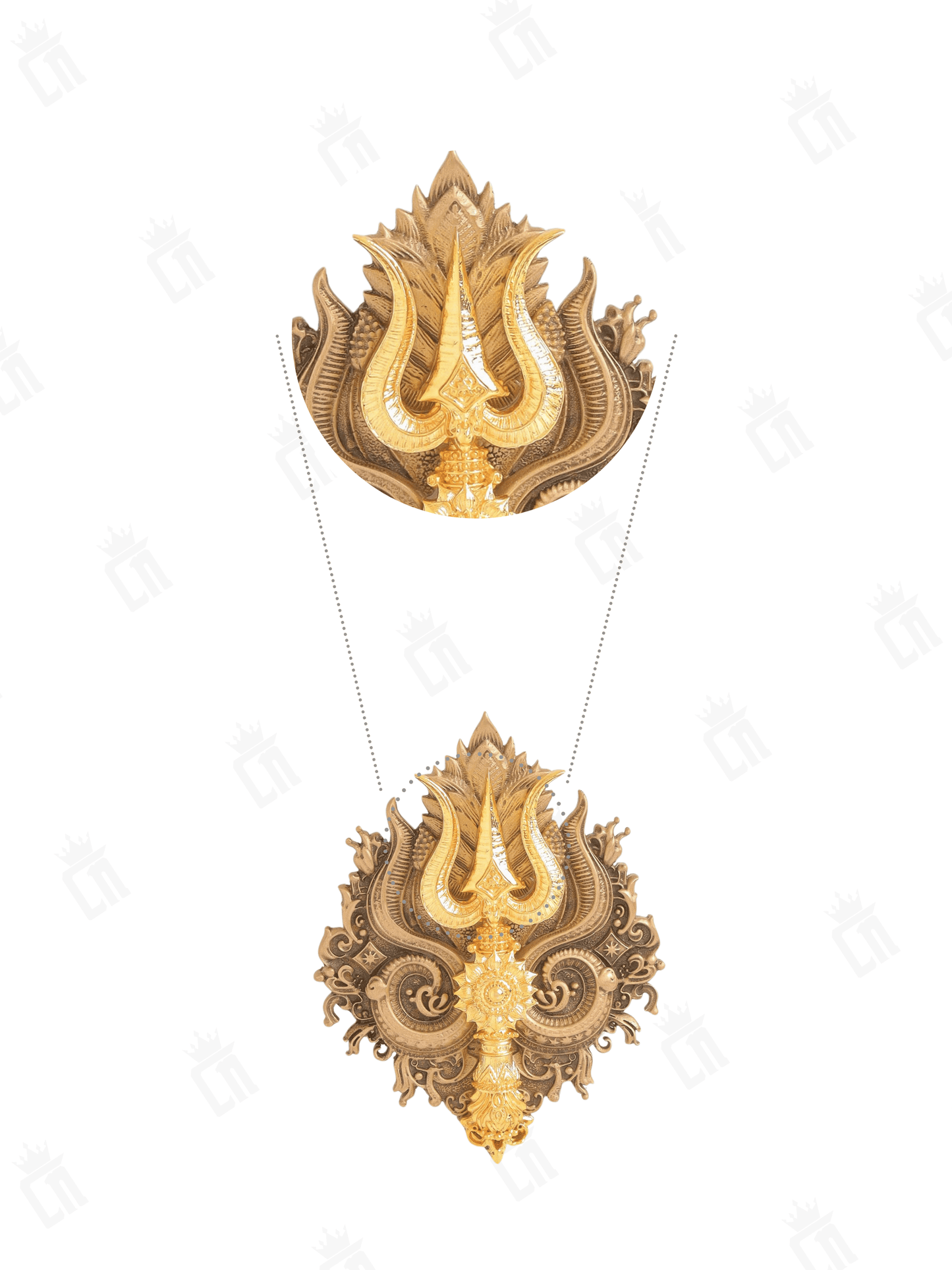 Shiva Trishul Brooch