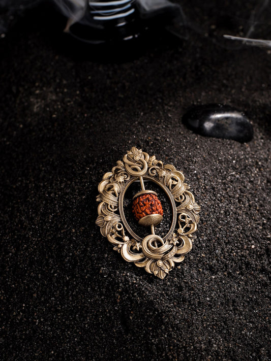 Rudraksha Brooch