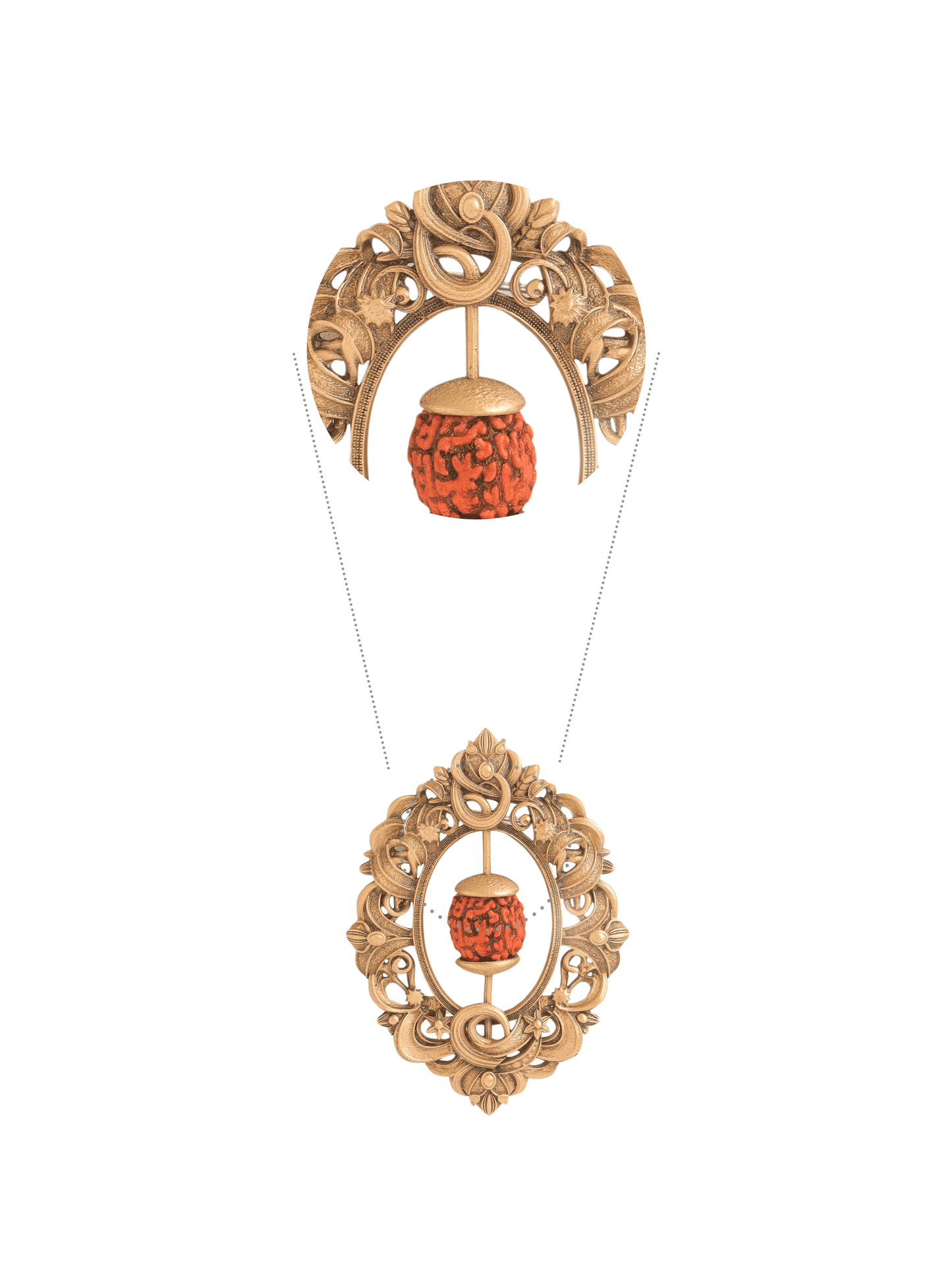 Rudraksha Brooch