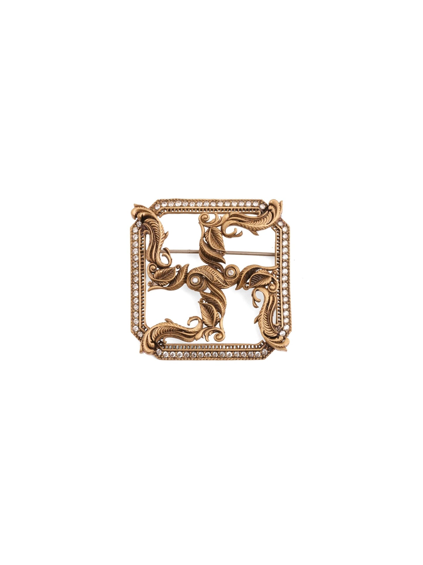 Box Swastik Brooch
