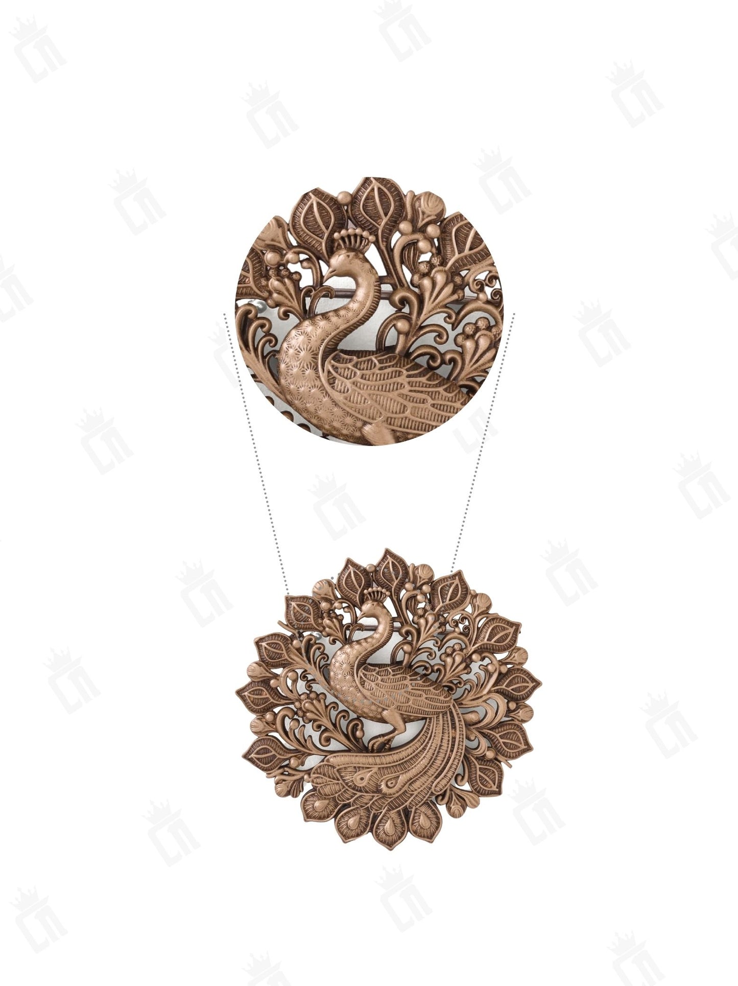 Royal Peacock Brooch