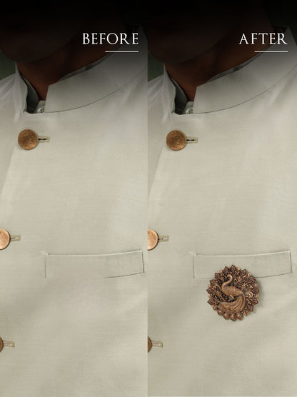 Royal Peacock Brooch