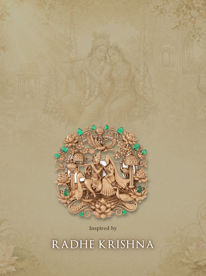 Divine Harmony Radha-Krishna Brooch