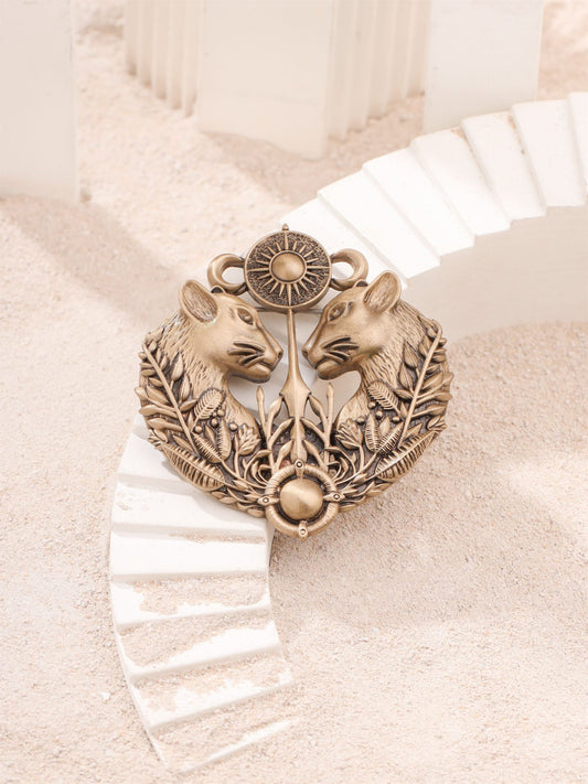 Regal Panther Emblem Brooch