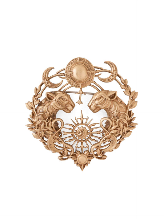 Twin Tigers Celestial Brooch
