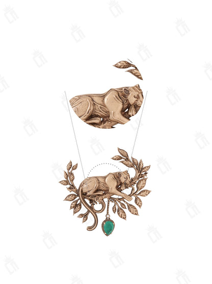Majestic Panther Power Brooch