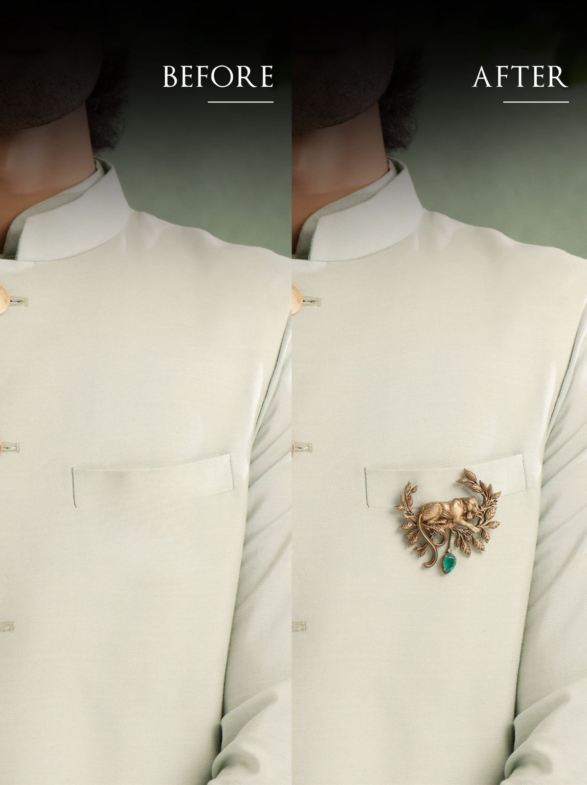 Majestic Panther Power Brooch