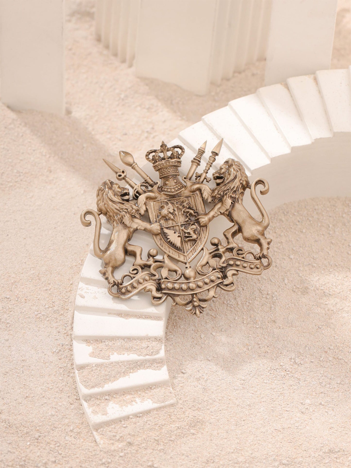 Royal Crest Lion Brooch