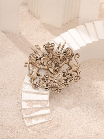 Royal Crest Lion Brooch