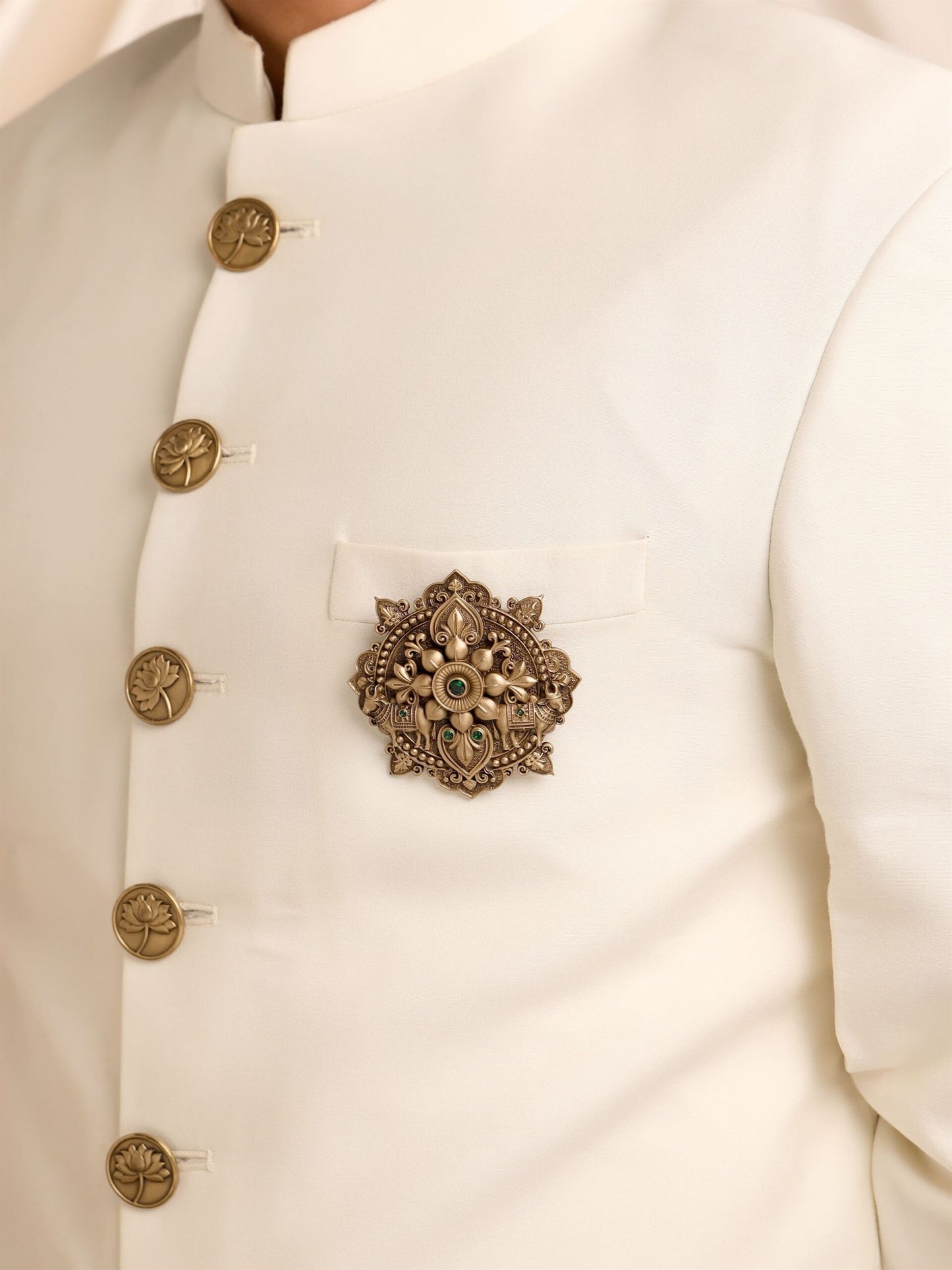 Verdant Crystal Radiance Brooch