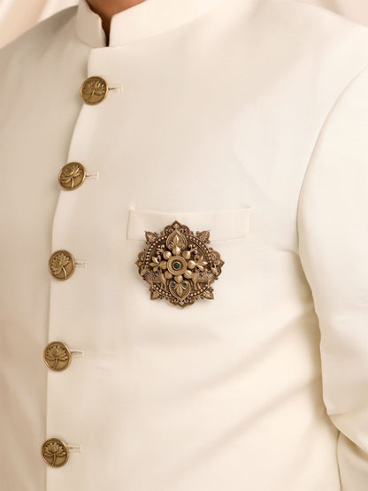 Verdant Crystal Radiance Brooch