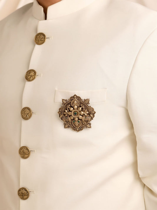 Verdant Crystal Radiance Brooch