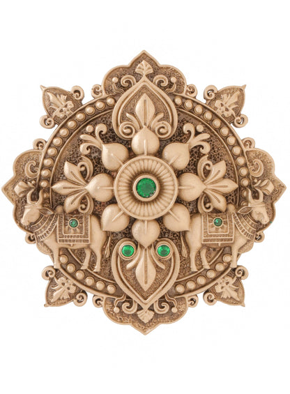 Verdant Crystal Radiance Brooch