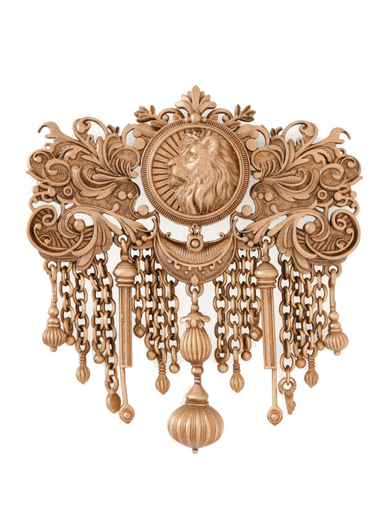 Regal Lion Crest Brooch
